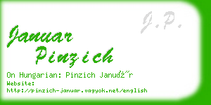 januar pinzich business card